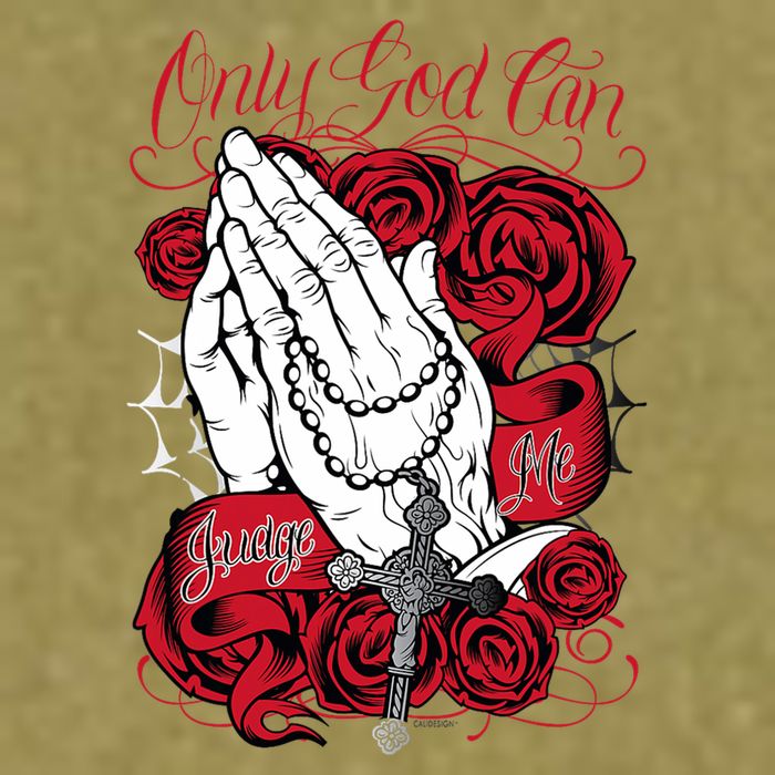 Only God Can Judge Me Red Garment-Dyed Women's Muscle Tee