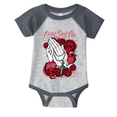 Only God Can Judge Me Red Infant Baby Jersey Bodysuit