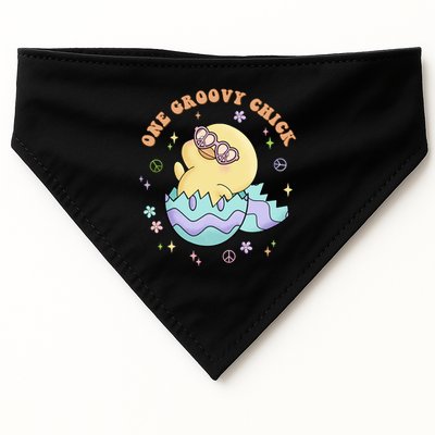 One Groovy Chick Funny Cute Baby Chicken USA-Made Doggie Bandana