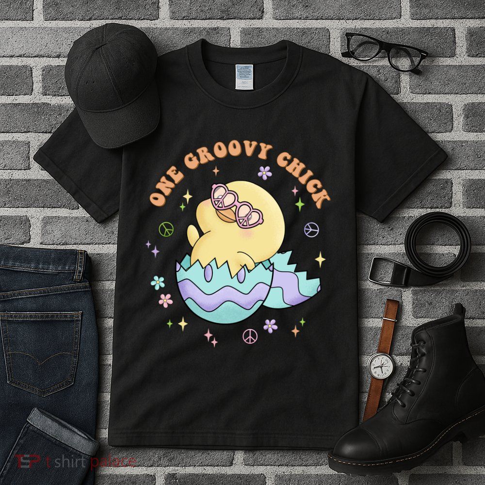 One Groovy Chick Funny Cute Baby Chicken Tall T-Shirt