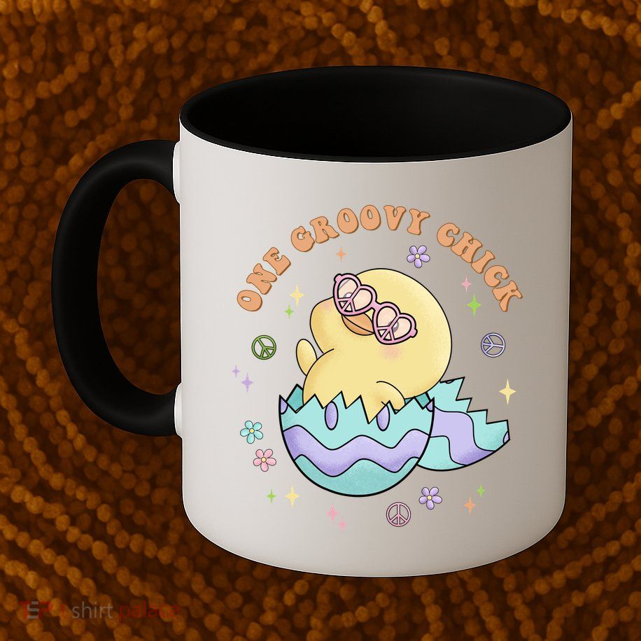 One Groovy Chick Funny Cute Baby Chicken Mug