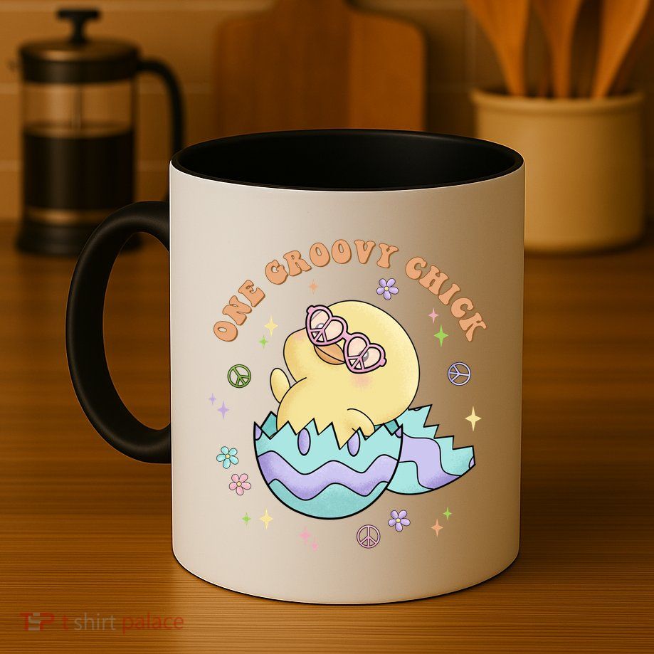 One Groovy Chick Funny Cute Baby Chicken Mug