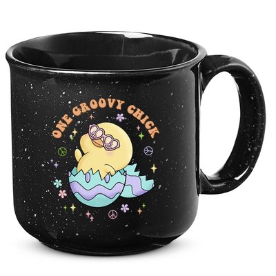 One Groovy Chick Funny Cute Baby Chicken 15oz Campfire Ceramic Mug