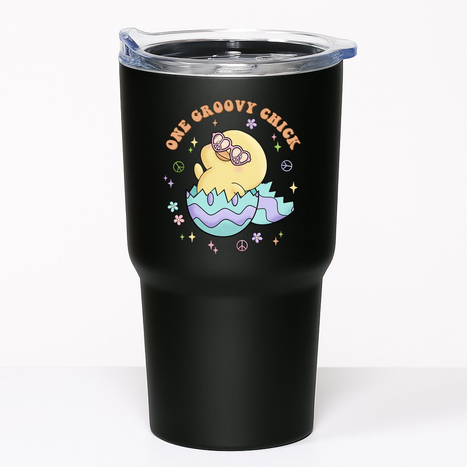 One Groovy Chick Funny Cute Baby Chicken Tumbler