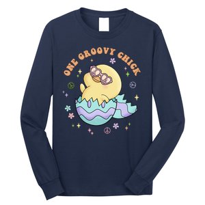 One Groovy Chick Funny Cute Baby Chicken Long Sleeve Shirt