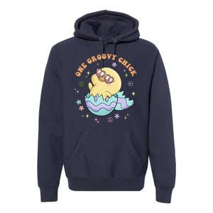 One Groovy Chick Funny Cute Baby Chicken Premium Hoodie