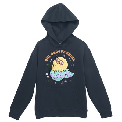 One Groovy Chick Funny Cute Baby Chicken Urban Pullover Hoodie