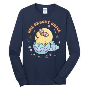 One Groovy Chick Funny Cute Baby Chicken Tall Long Sleeve T-Shirt