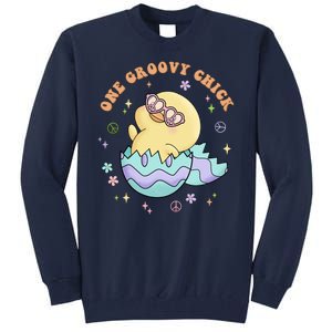 One Groovy Chick Funny Cute Baby Chicken Tall Sweatshirt