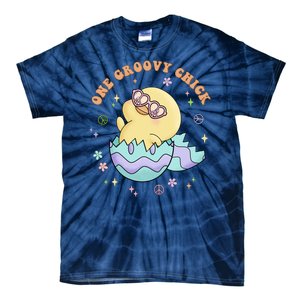 One Groovy Chick Funny Cute Baby Chicken Tie-Dye T-Shirt