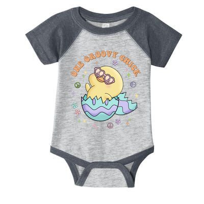 One Groovy Chick Funny Cute Baby Chicken Infant Baby Jersey Bodysuit