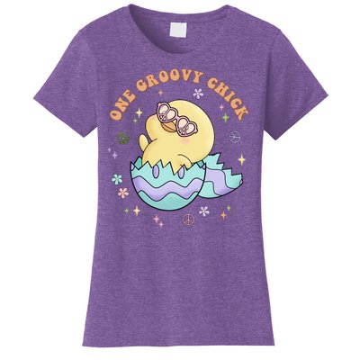 One Groovy Chick Funny Cute Baby Chicken Women's T-Shirt