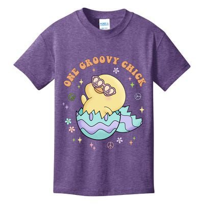 One Groovy Chick Funny Cute Baby Chicken Kids T-Shirt