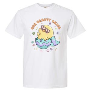 One Groovy Chick Funny Cute Baby Chicken Garment-Dyed Heavyweight T-Shirt