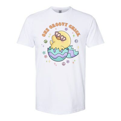 One Groovy Chick Funny Cute Baby Chicken Softstyle® CVC T-Shirt