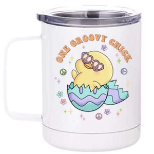 One Groovy Chick Funny Cute Baby Chicken 12 oz Stainless Steel Tumbler Cup