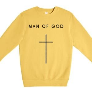 Of God Cross Minimalist Christian Religious Jesus Gift Premium Crewneck Sweatshirt