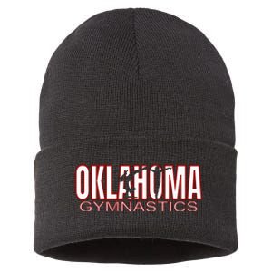 Oklahoma Gymnastics Competition Gymnast Tumbling Girl Gift Sustainable Knit Beanie