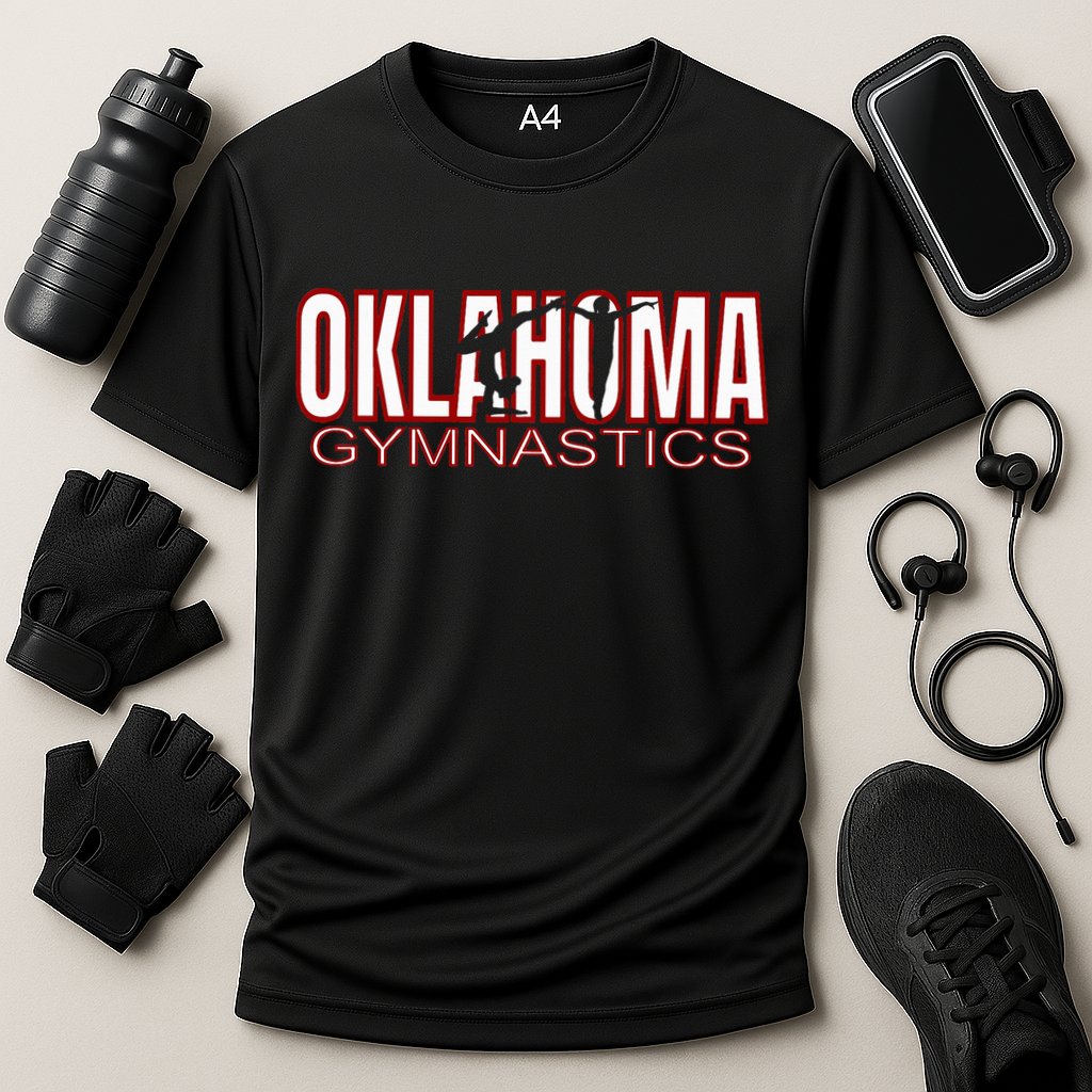Oklahoma Gymnastics Competition Gymnast Cooling Performance Crew T-Shirt