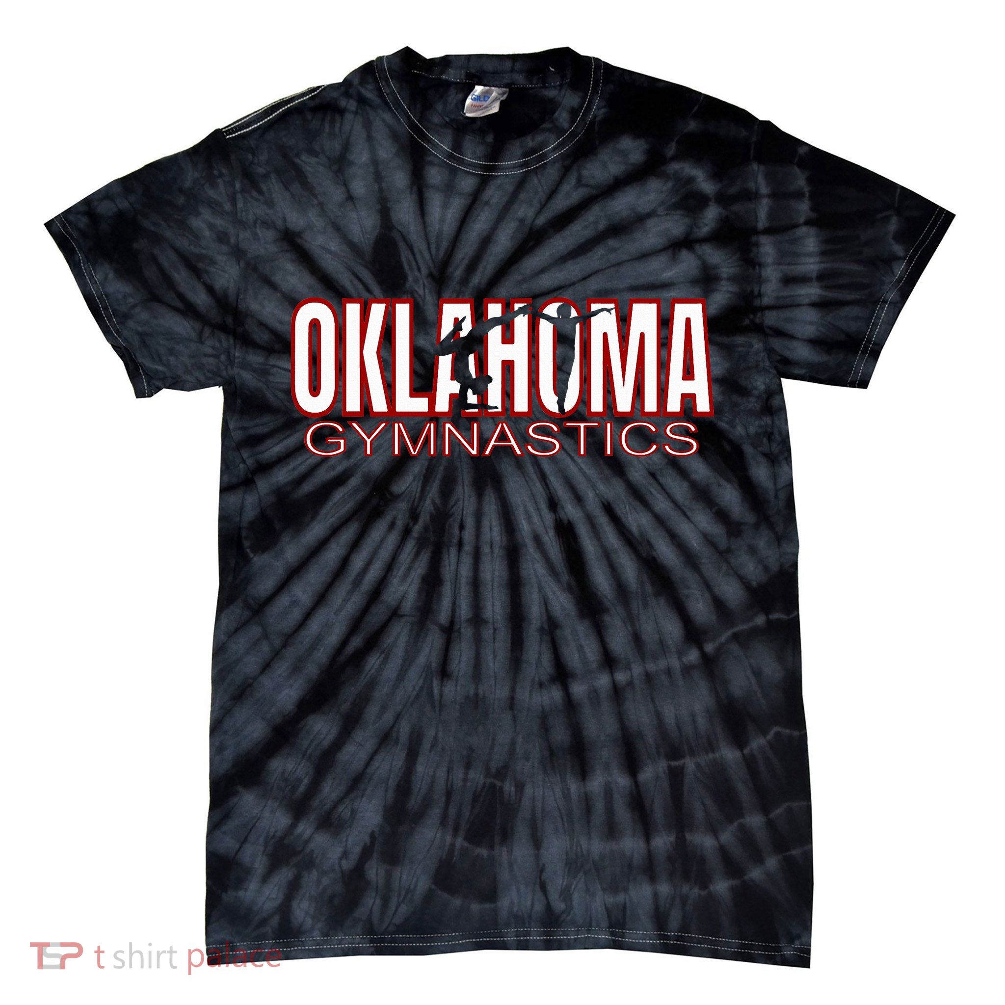 Oklahoma Gymnastics Competition Gymnast Tie-Dye T-Shirt