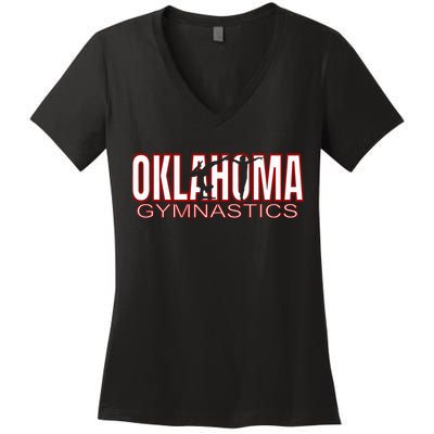 Oklahoma Gymnastics Competition Gymnast Women's V-Neck T-Shirt