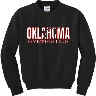 Oklahoma Gymnastics Competition Gymnast Kids Sweatshirt