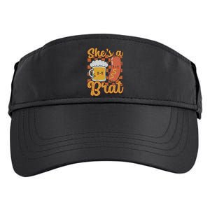 Oktoberfest German Drinking SheS A Brat Couple Matching Adult Drive Performance Visor