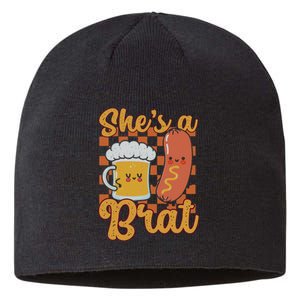 Oktoberfest German Drinking SheS A Brat Couple Matching Sustainable Beanie