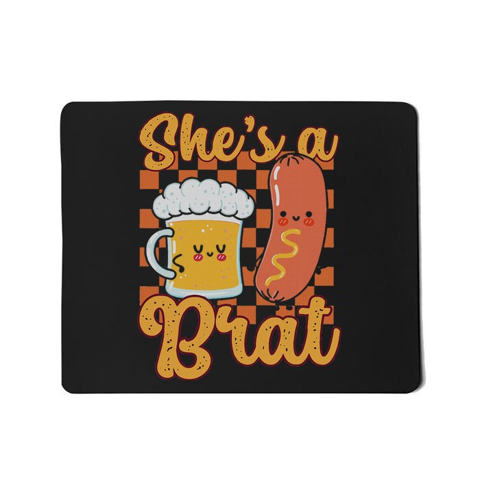 Oktoberfest German Drinking SheS A Brat Couple Matching Mousepad