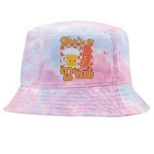 Oktoberfest German Drinking SheS A Brat Couple Matching Tie-Dyed Bucket Hat