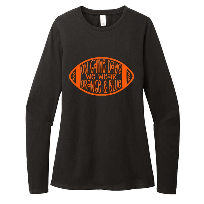 On Game Days We Wear Orange & Blue Womens CVC Long Sleeve Shirt