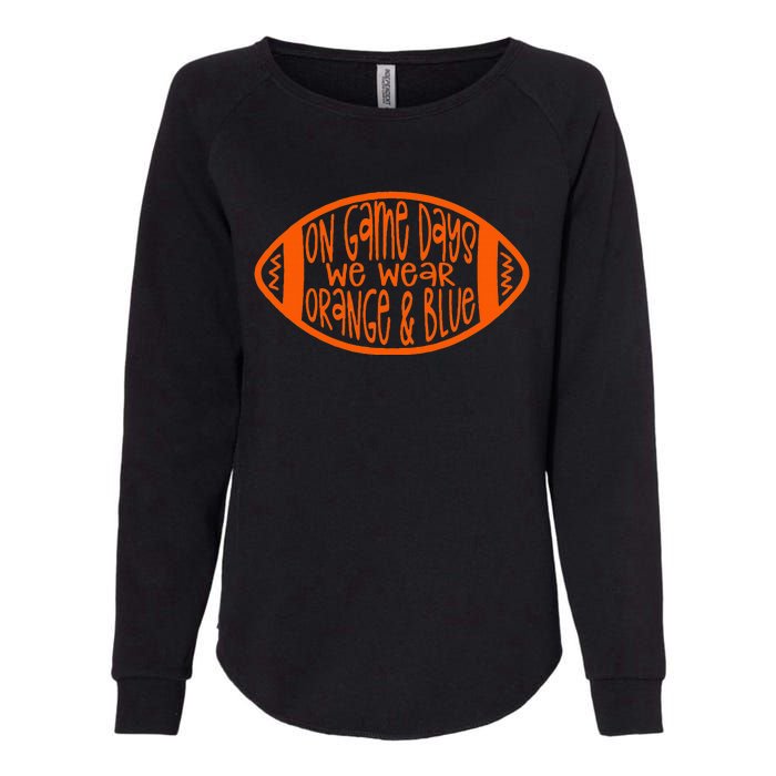 On Game Days We Wear Orange & Blue Womens California Wash Sweatshirt