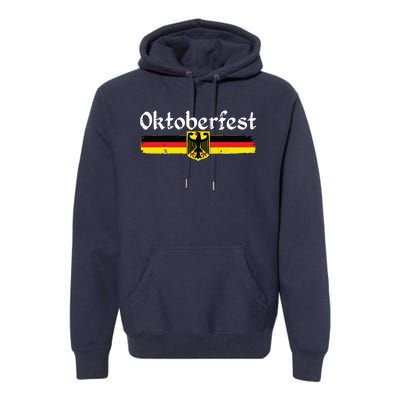 Oktoberfest German Drinking Vintage German Flag Premium Hoodie