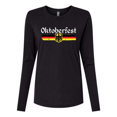 Oktoberfest German Drinking Vintage German Flag Womens Cotton Relaxed Long Sleeve T-Shirt