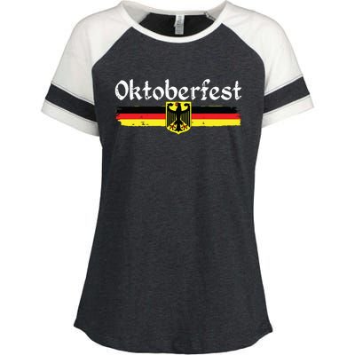 Oktoberfest German Drinking Vintage German Flag Enza Ladies Jersey Colorblock Tee