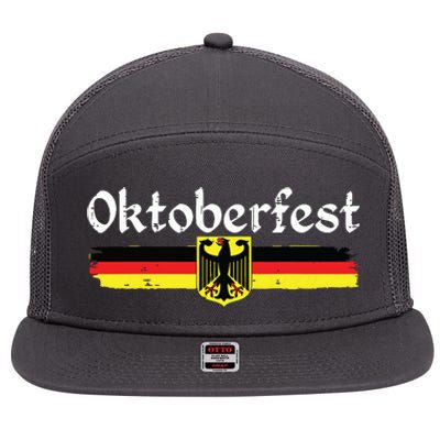 Oktoberfest German Drinking Vintage German Flag 7 Panel Mesh Trucker Snapback Hat