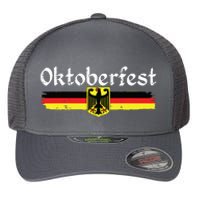 Oktoberfest German Drinking Vintage German Flag Flexfit Unipanel Trucker Cap