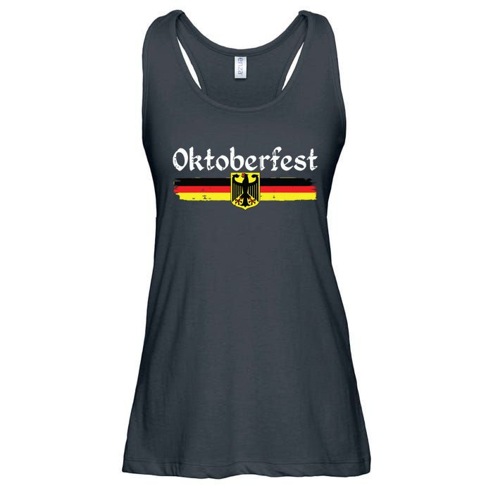 Oktoberfest German Drinking Vintage German Flag Ladies Essential Flowy Tank