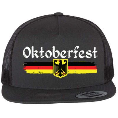 Oktoberfest German Drinking Vintage German Flag Flat Bill Trucker Hat