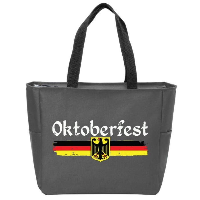 Oktoberfest German Drinking Vintage German Flag Zip Tote Bag