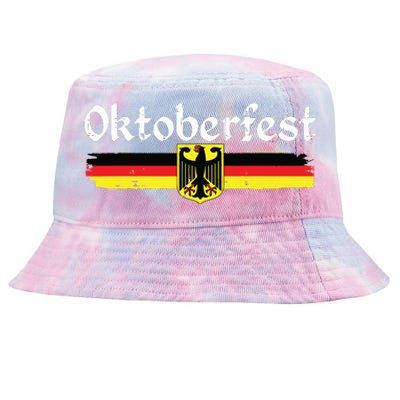 Oktoberfest German Drinking Vintage German Flag Tie-Dyed Bucket Hat