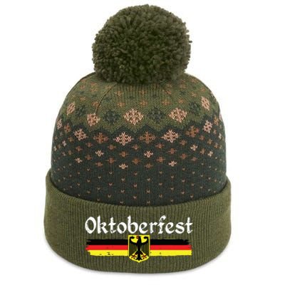 Oktoberfest German Drinking Vintage German Flag The Baniff Cuffed Pom Beanie