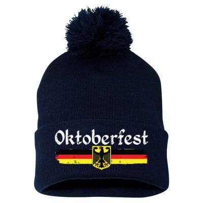 Oktoberfest German Drinking Vintage German Flag Pom Pom 12in Knit Beanie