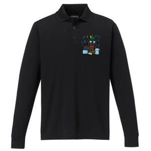 Oktoberfest German Dachshund Dog Owner Doxie Performance Long Sleeve Polo