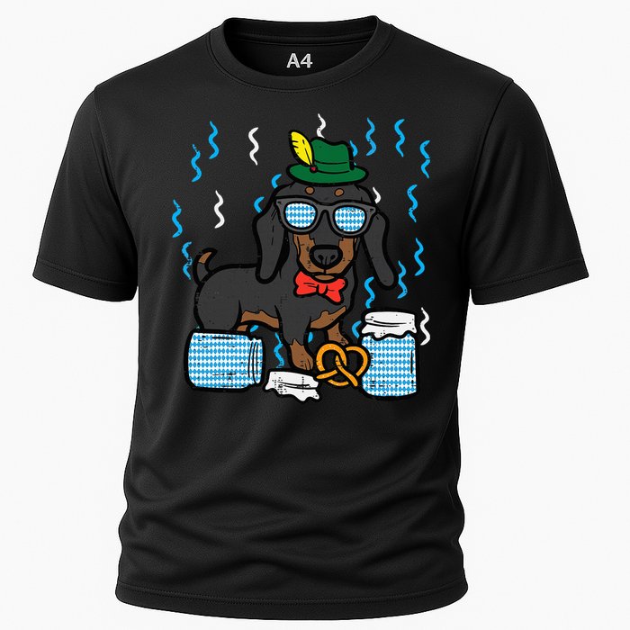 Oktoberfest German Dachshund Dog Owner Doxie Cooling Performance Crew T-Shirt