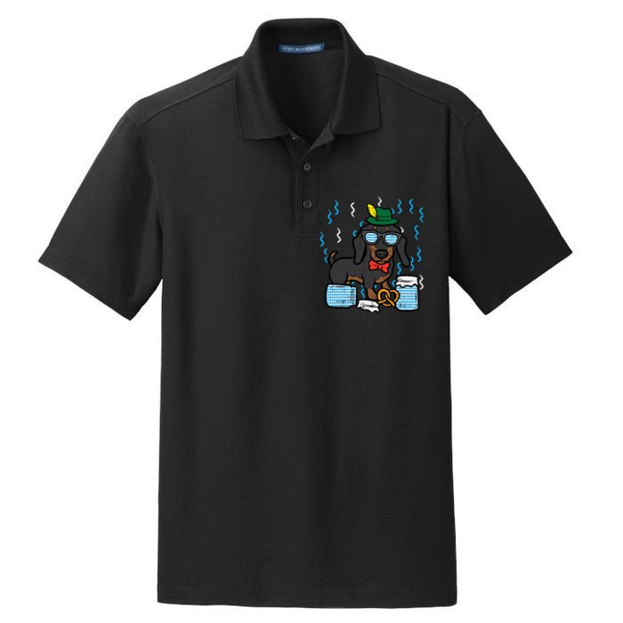 Oktoberfest German Dachshund Dog Owner Doxie Dry Zone Grid Polo