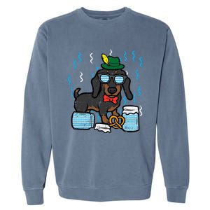 Oktoberfest German Dachshund Dog Owner Doxie Garment-Dyed Sweatshirt