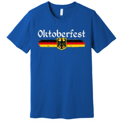 Oktoberfest German Drinking Women Vintage German Flag Premium T-Shirt