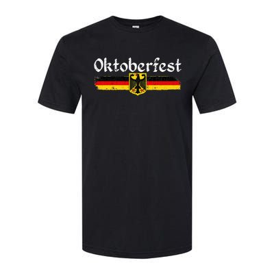 Oktoberfest German Drinking Women Vintage German Flag Softstyle CVC T-Shirt