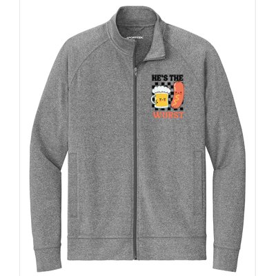 Oktoberfest German Drinking HeS The Wurst Couple Matching Stretch Full-Zip Cadet Jacket